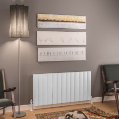Tordino 600 x 1230mm Aluminium Radiator - Matt White