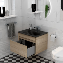 Alma 600 Natural Oak Black Basin